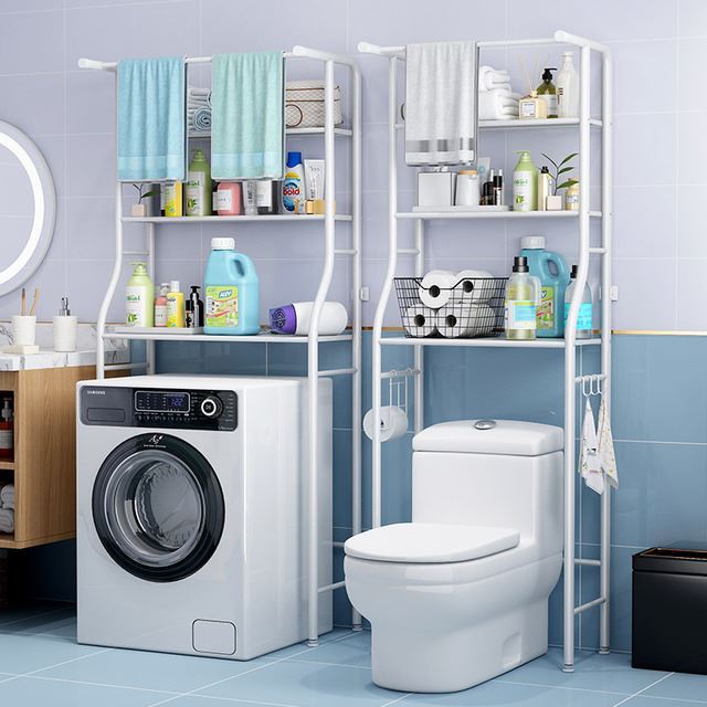 Bathroom toilet rack washing machine large storage shelf
