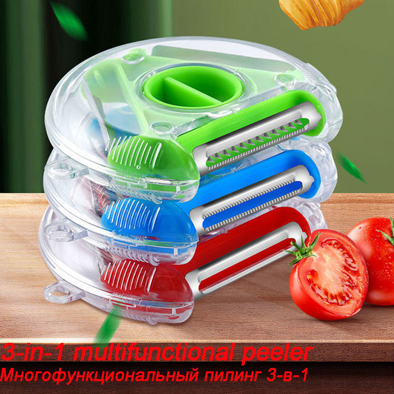 3In1 Multifunction Kitchen Tools Fruit and Vegetable Peeler