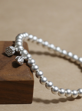 手工传承莲花纯银国风女款