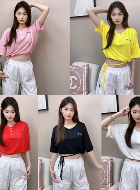 夏季新款广场舞曳步舞跳舞衣服时尚运动百搭透气短袖团体服舞蹈服