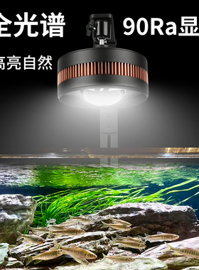 鱼缸灯led灯防水观赏鱼金鱼缸专用筒灯爆藻增色水草溪流缸全光谱