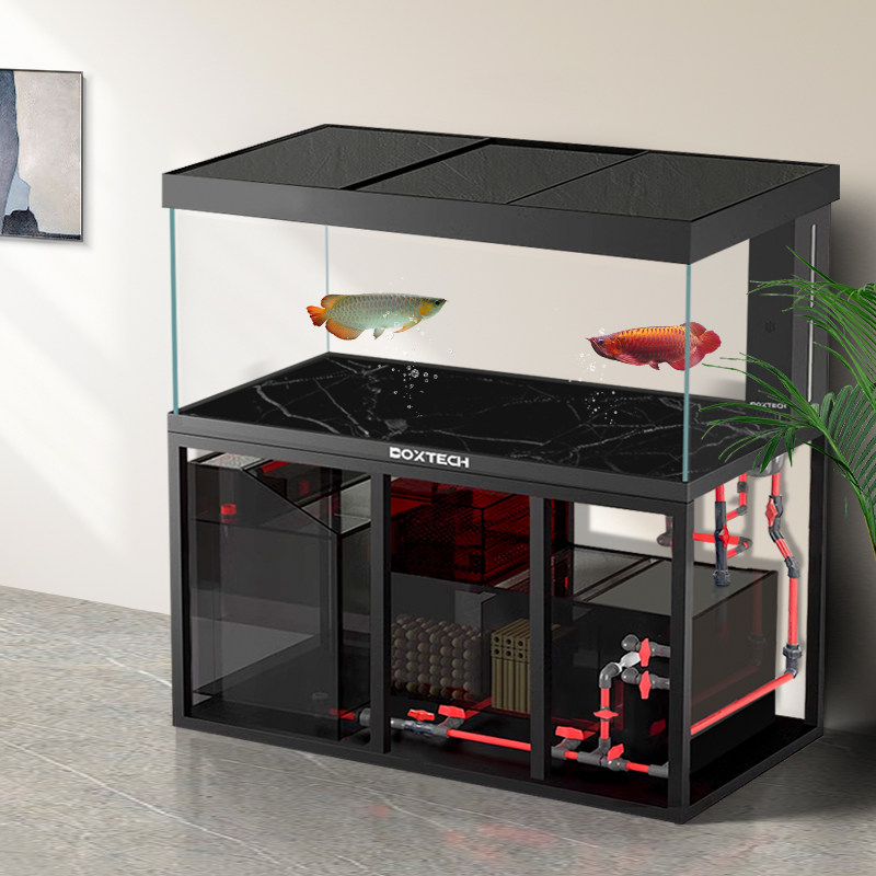 博特鱼缸超白底滤龙鱼缸2024新款客厅专业级大型水族箱免换水落地