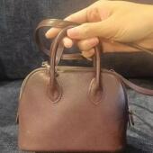 纯手工蜡线保龄球迷你evercolor皮进口牛皮bolide手提斜挎贝壳包