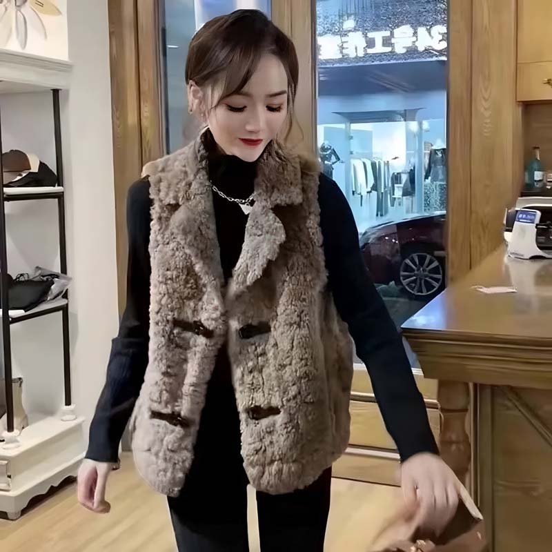 小红书推荐时尚高级感羊羔毛马甲
