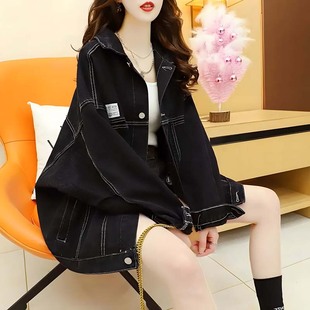 美式复古牛仔外套女2025春秋季新款时尚大码宽松百搭洋气学生上衣