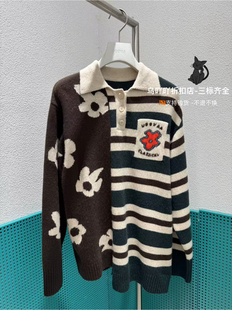 乌吖 UOOYA正品 国内专柜代购 三标全UY23412M309231拼接POLO针织衫