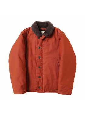 ACE浮生出品羊毛内里海军甲板服N1美式复古咔叽橘色保暖夹克