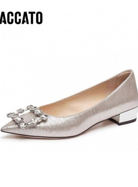 思加图2025秋新款方糖水星仙女风单鞋浅口尖头气质平底鞋EG418CQ5