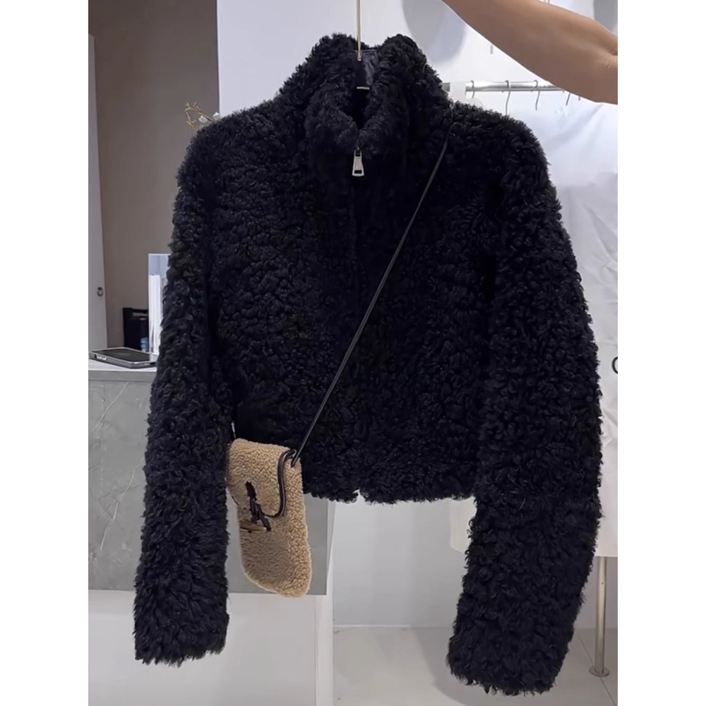 秋冬高级感时髦加厚外套女韩版时尚休闲宽松短款夹克开衫潮