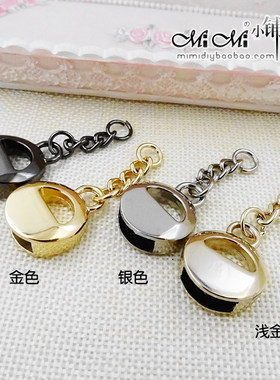 DIY新款扁形吊钟 箱包女包配件挂饰链条吊钟 流苏金属配件吊钟