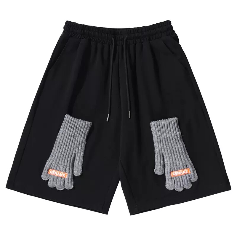 GENANX闪电潮牌重磅短裤2025夏季新款五分裤子简约ins风印花设计