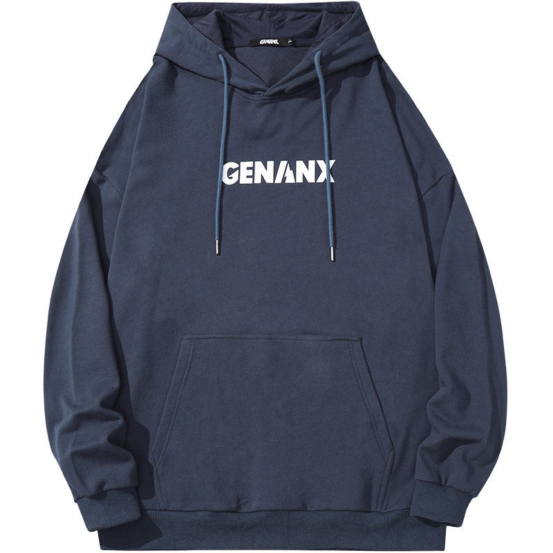 genanx闪电潮牌无性别卫衣多色连帽休闲秋季新款简约百搭口袋帽衫