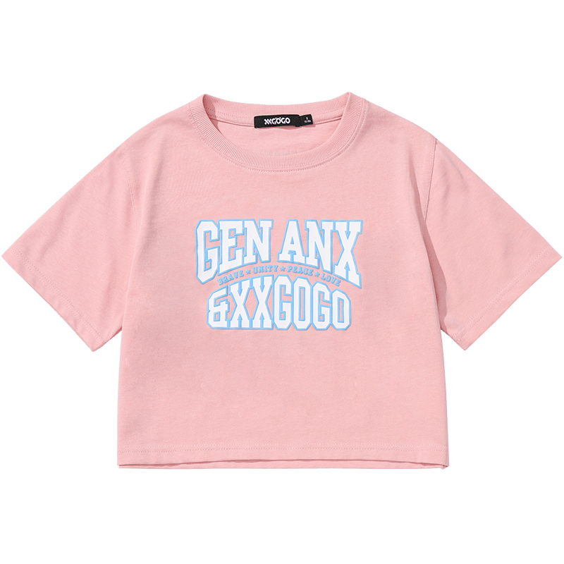 GENANX闪电潮牌短款T恤女