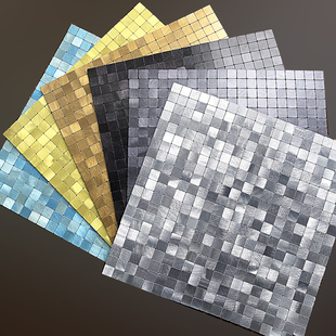 小颗粒马赛克自粘瓷砖欧式厨房铝塑板墙贴背景墙金属小块防水贴纸