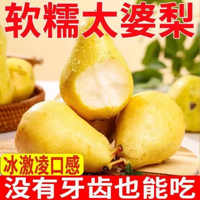 农家甘肃太婆梨新鲜水果当季大头梨子甜脆多汁现摘香蕉梨