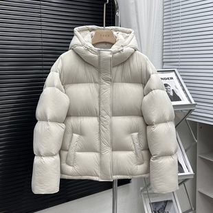 连帽小个子连帽90白鸭绒泡芙面包服外套 新款 羽绒服女短款 2025冬季