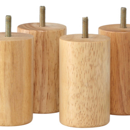 实木脚加高脚圆柱腿M8螺杆款