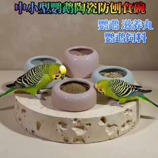 鹦鹉食盒鹦鹉陶瓷食碗防刨食食碗中小型鹦鹉食盒仓鼠食盒