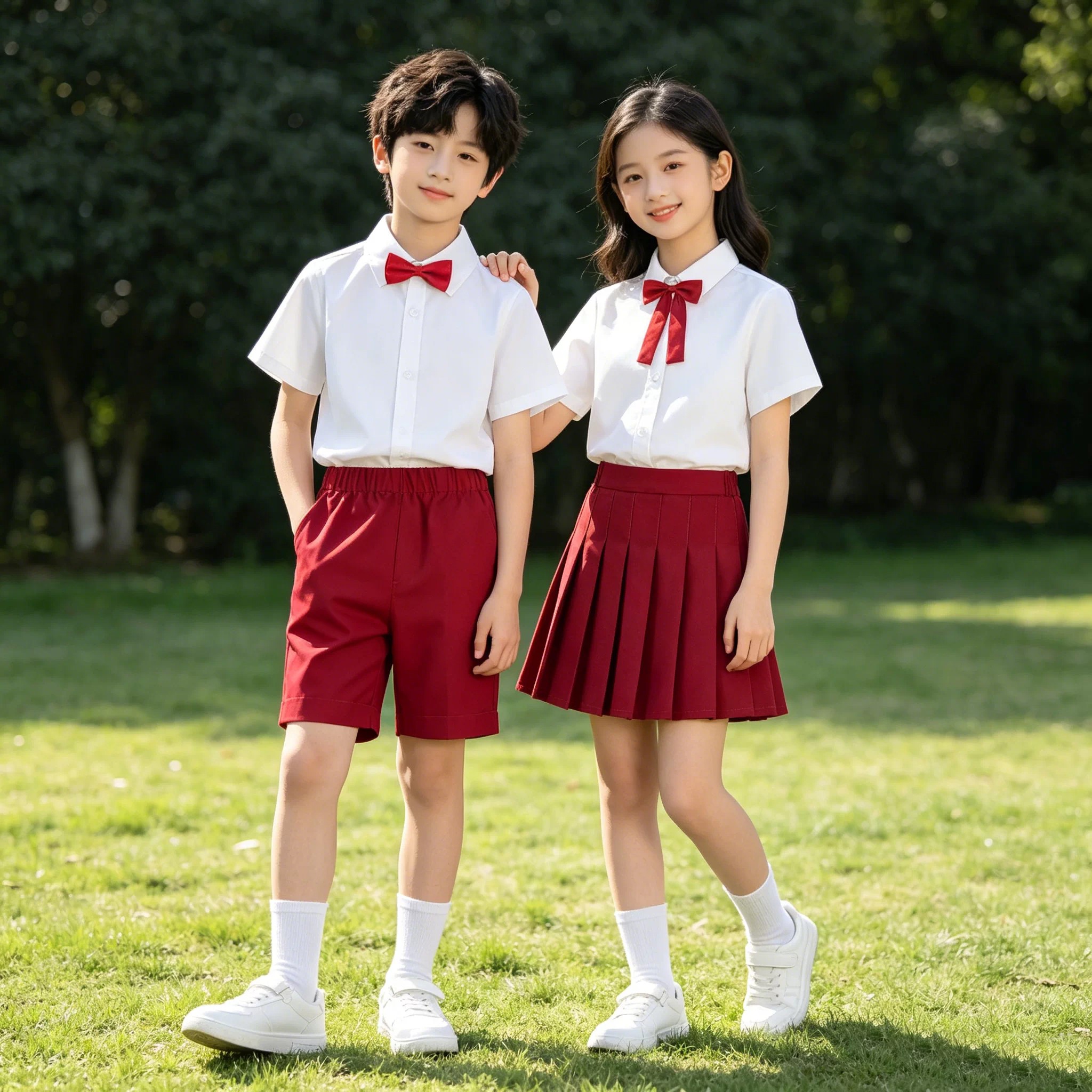 儿童红歌大合唱朗诵演出服套装