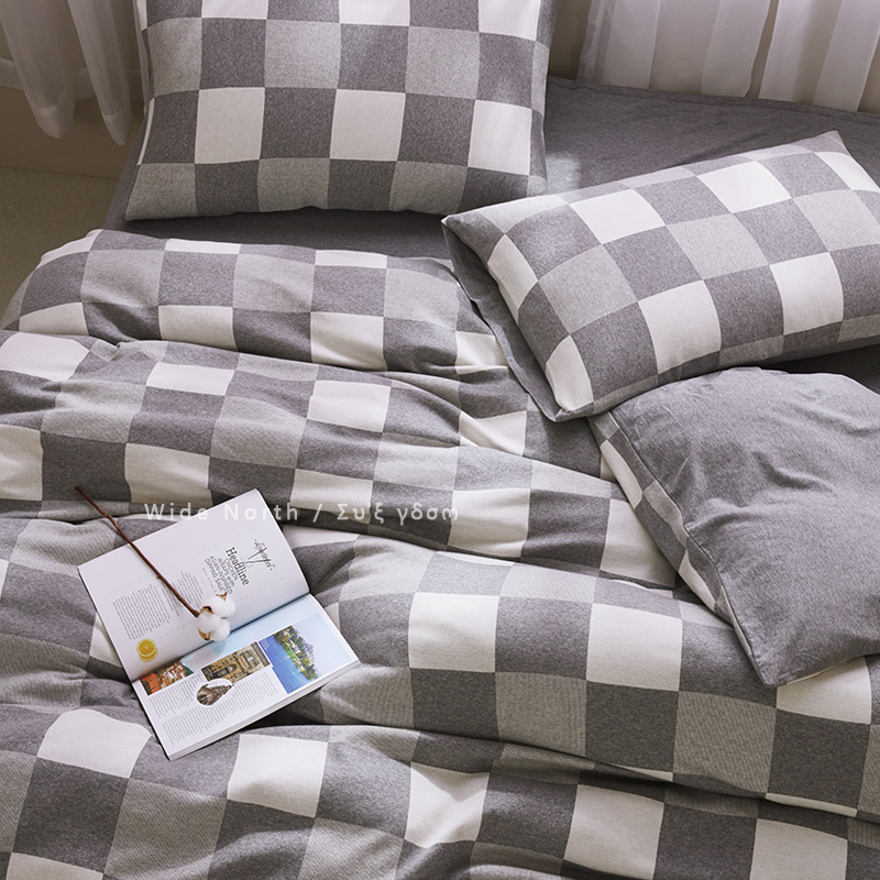 针织棉全棉四件套纯棉床单