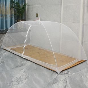 撑伞式 易收放懒人打地铺成人蚊帐 折叠无底单开门拉链防蚊罩免安装