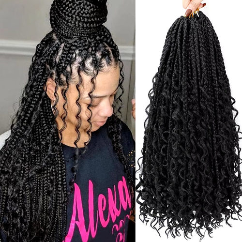 非洲假发三股辫飞子 box braids crochet hair化纤钩针发脏辫飞子