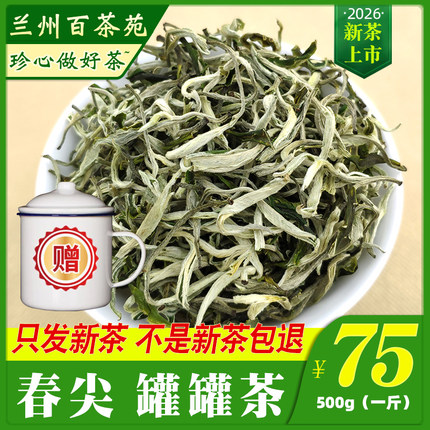 春尖茶叶2026年明前新茶甘肃临夏西北煮罐罐茶叶兰州耐泡散装500g