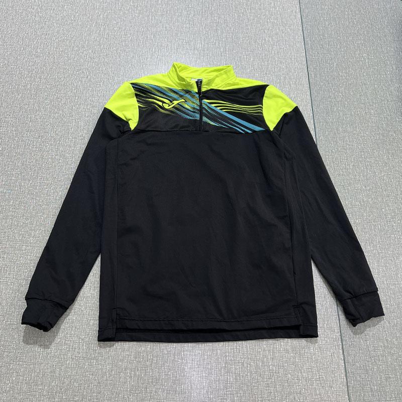 春秋运动！薄绒立领运动套头衫跑步健身训练弹力半拉链卫衣外贸男