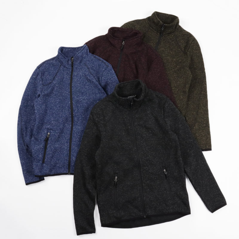 多口袋户外针织衫针织拉绒工艺