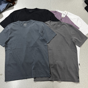 有质感！夏季舒适水洗纯棉亲肤圆领宽松休闲极简风男女短袖恤外贸