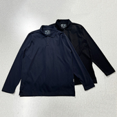 春秋款 宽松舒适休闲大码 翻领Polo衫 柔软亲肤 打底长袖 外贸T恤男