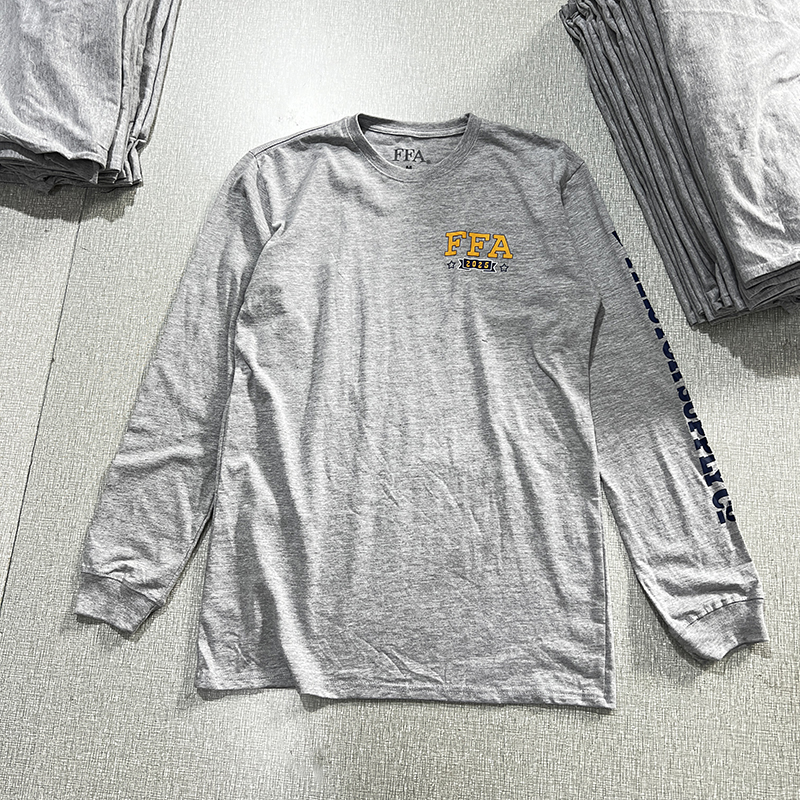 欧美风春秋款舒适棉质打底长袖T