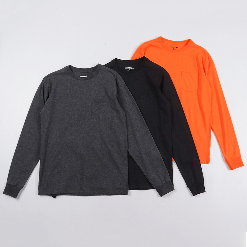 春秋好货！舒适纯棉内搭宽松休闲圆领套头上衣打底长袖T恤男T秋衣