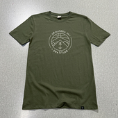 软印花短袖 夏季 轻薄透气柔软舒适纯棉军绿色圆领休闲大码 T恤男