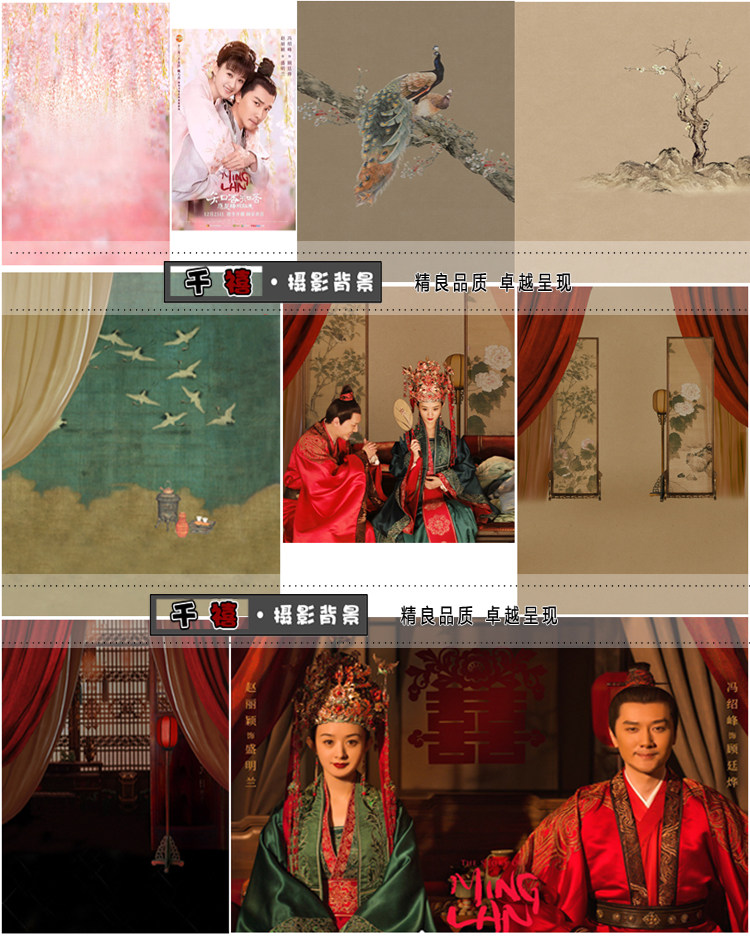 拍照古装背景古风主题写真摄影背景布中国风知否知否应是绿肥红瘦