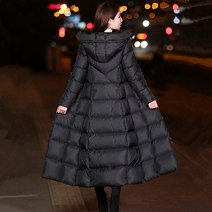 羽绒棉衣女中长款冬季韩版修身大码加厚棉服过膝连帽棉袄外套反季