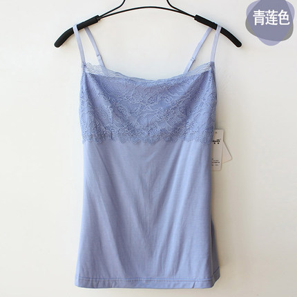 夏季蕾丝一字可调节肩带女莫代尔修身打底衫小背心吊肩带内搭抹胸