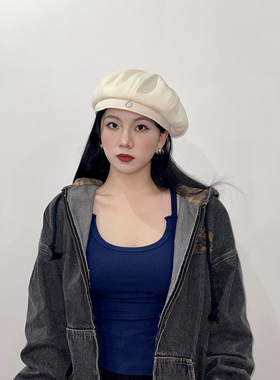 甜美男女百搭四季南瓜帽贝雷帽