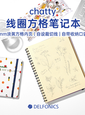 日本限定Rollbahn  线圈方格笔记本学生工作透明水果夏季手帐本