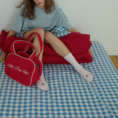 韩国男女通用hotel827棉质中筒袜