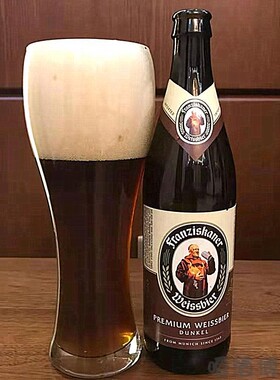 国产教士啤酒范佳乐 教士Franziskaner小麦啤酒450ml单瓶黑啤酒