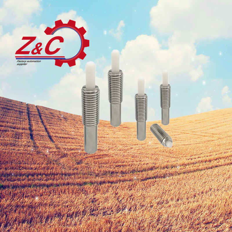 PJLSK3/4/5/6/8/10/12/16分度定位销粗牙不锈钢树脂弹簧柱塞