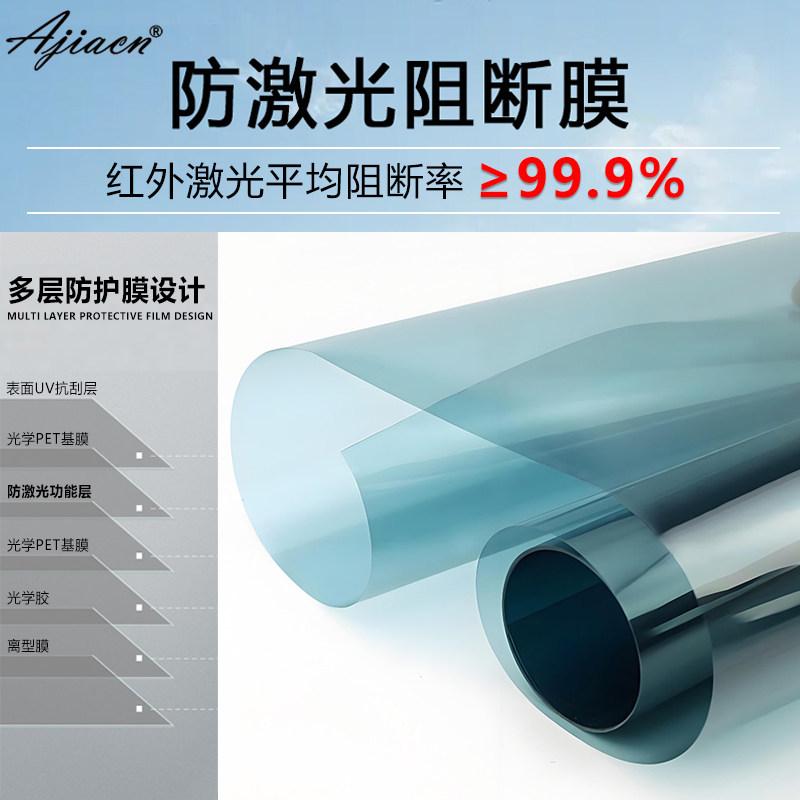 爱家新品防辐射屏蔽膜防激光窃听阻断贴膜透明贴膜贴窗透光屏蔽膜