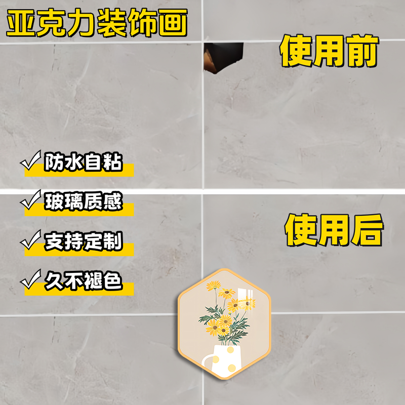 装饰墙贴遮丑遮挡开关口补洞贴纸卧室房间门上墙面贴画自粘可定制图片