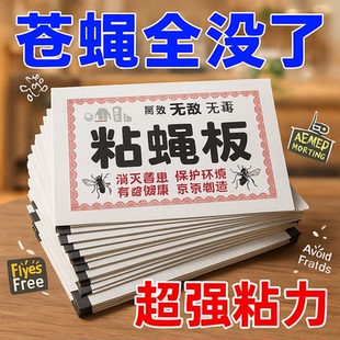 10片粘蝇纸胶苍蝇贴强力粘蝇板沾蚊杀手灭蝇子捕捉神器家用养殖场