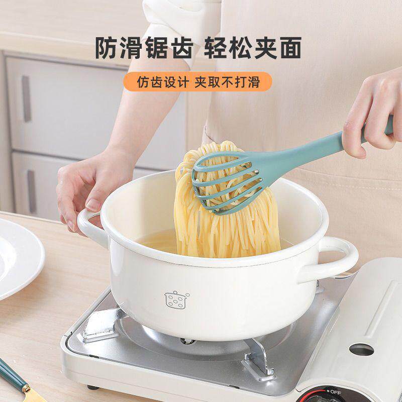 多功能打蛋器夹子厨房搅拌打奶二合一长柄手动捞面条夹勺子耐高温