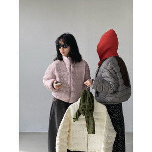 1725 排骨羽绒服2025冬 江左 可溯源90白鸭绒 韩系温柔风粉色短款