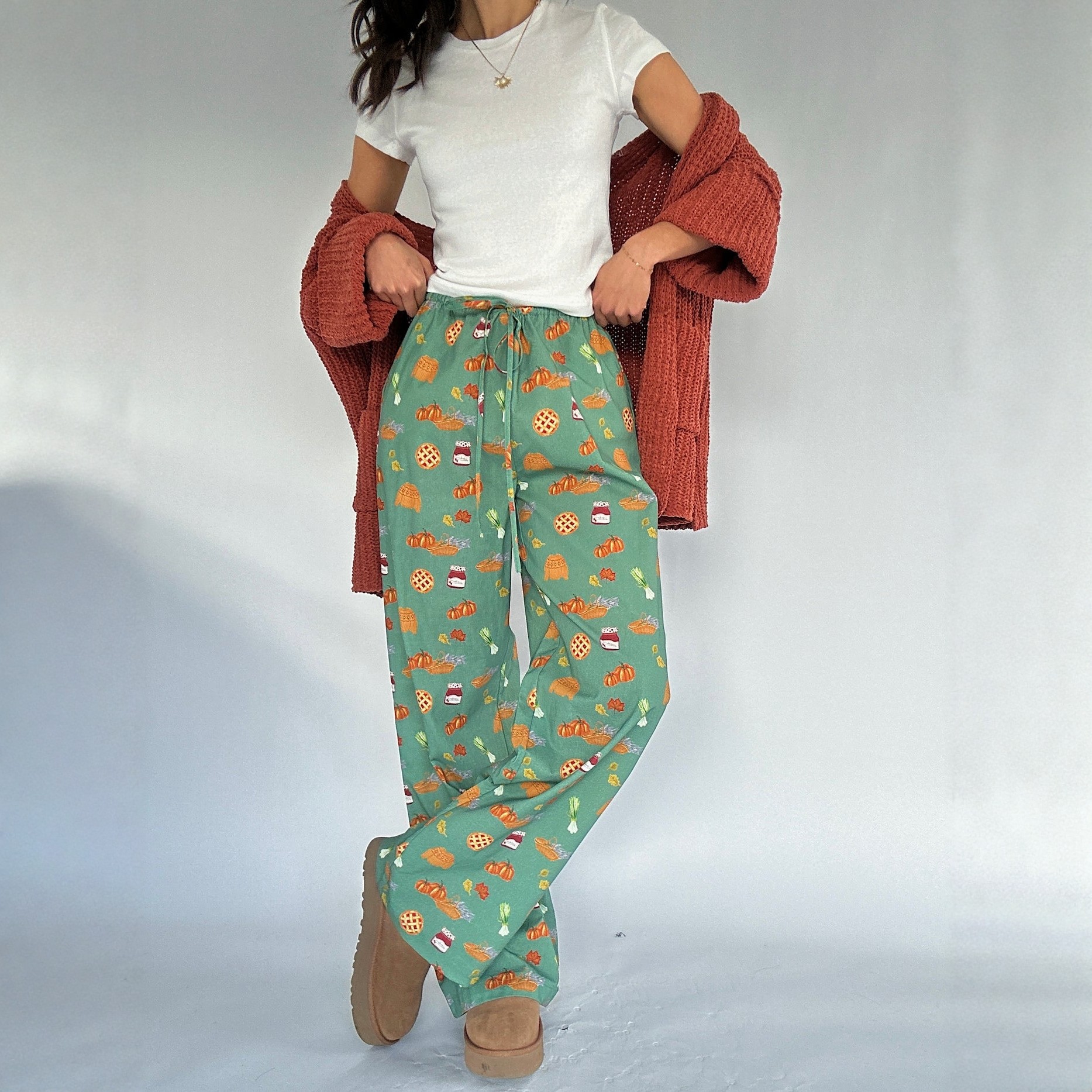 小俞家 bailey ros* 圣诞氛围面包南瓜卡通长裤度假休闲直筒可爱,个性定制/设计服务/DIY,长裤加工定制,淘宝优惠券,粉丝福利购,淘宝优惠卷