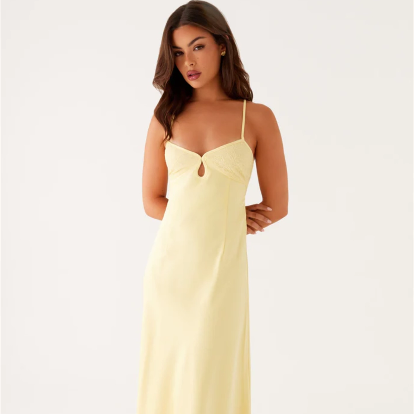 小俞家 PEPPERMAY* 性感纯欲黄色吊带蕾丝缎面拼接长裙女修身显瘦,个性定制/设计服务/DIY,连衣裙加工定制,淘宝优惠券,粉丝福利购,淘宝优惠卷