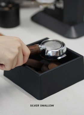 咖啡敲渣桶低噪音咖啡渣盒家用意式咖啡手柄敲渣收纳硅胶磕渣盒